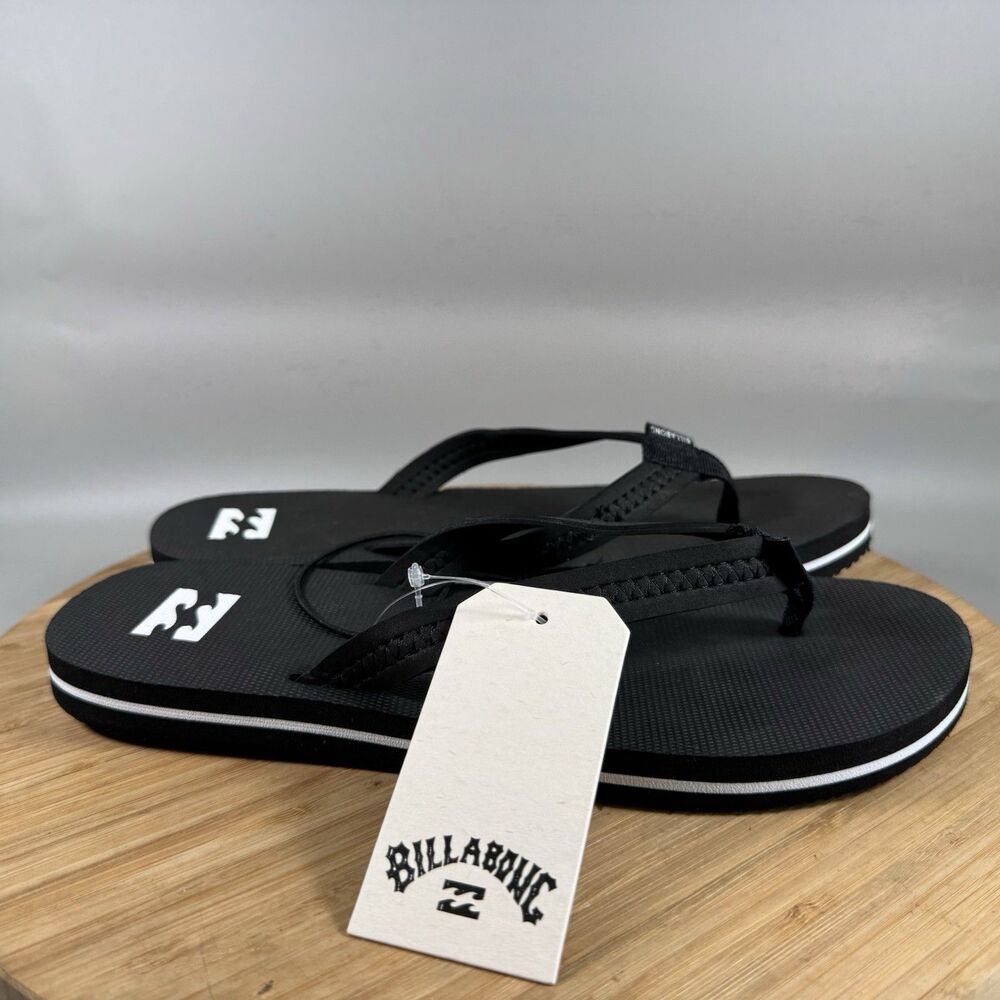 S Billabong Marina‎ Flip Flops Women’s 11 Black Beach Lightweight NEW